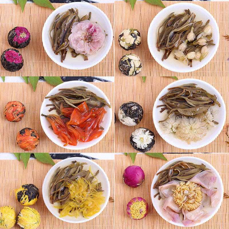 Six Flavor Flower Tea Gift Box - 18 Tablets