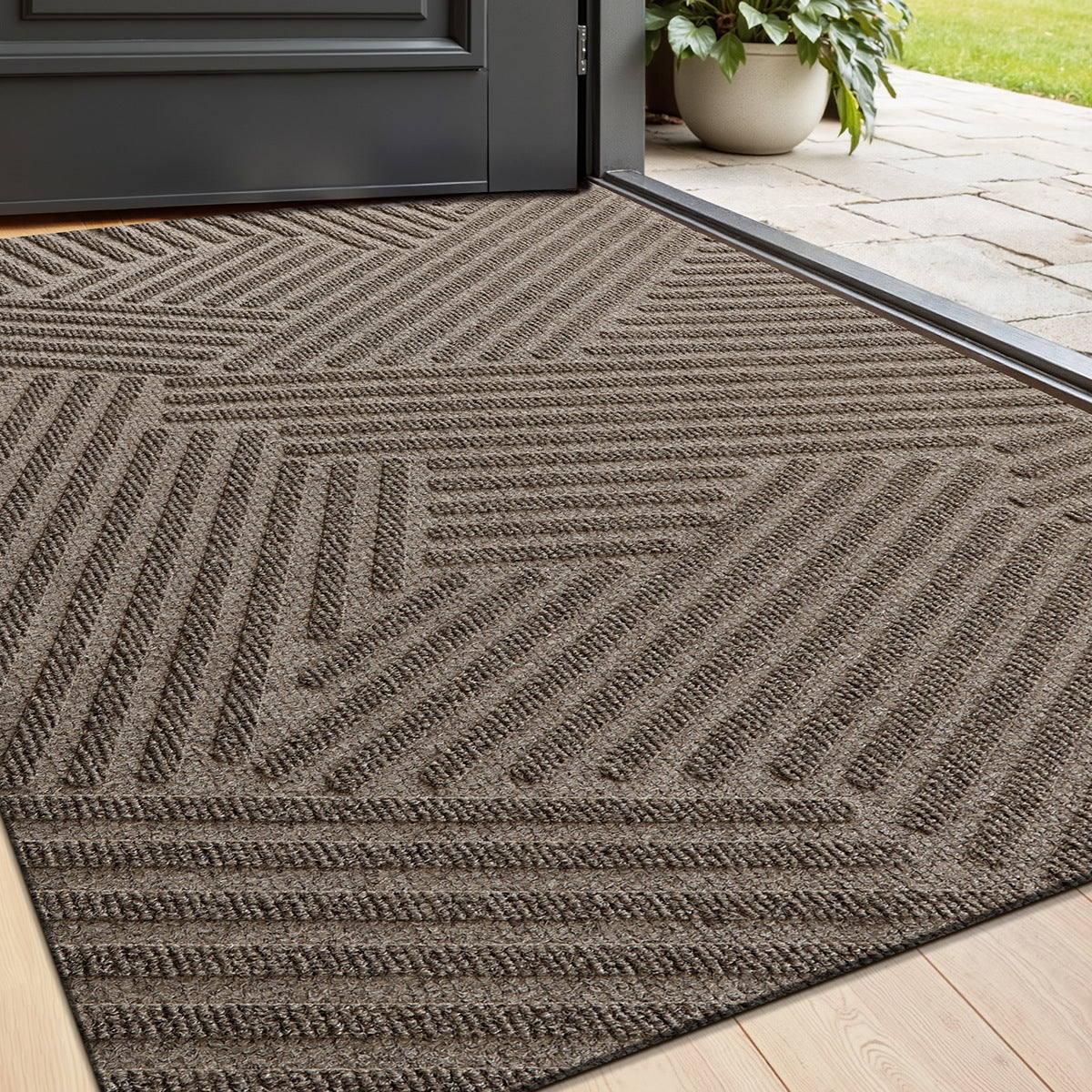 Outdoor Dirt-Trapping Doormat - Wear-Resistant, Easy to Clean for Home Use