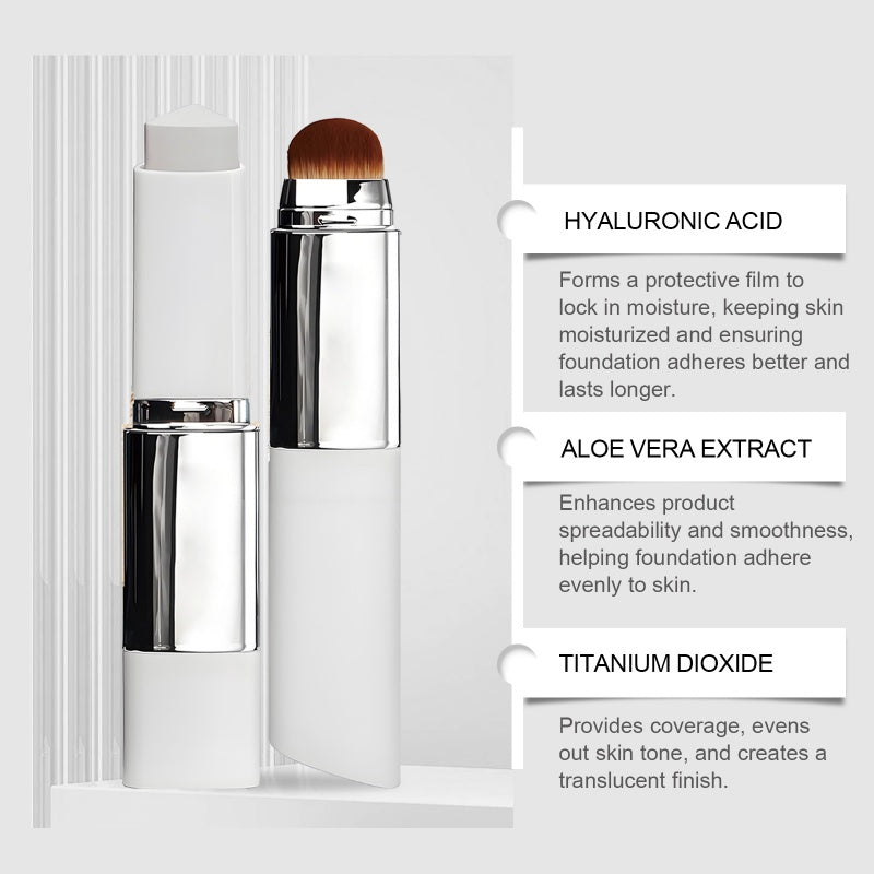 2-in-1 Color-Changing Foundation Stick - Lightweight Moisturizing Matte Coverage 13g