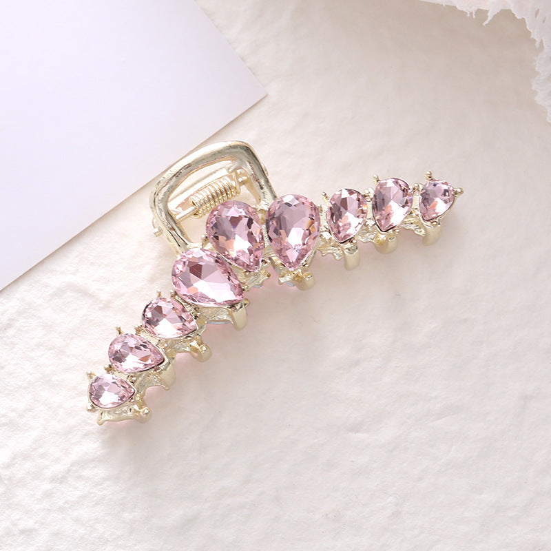 Elegant Crystal Hair Clip for Women – Medium Size Grip Hair Accessory