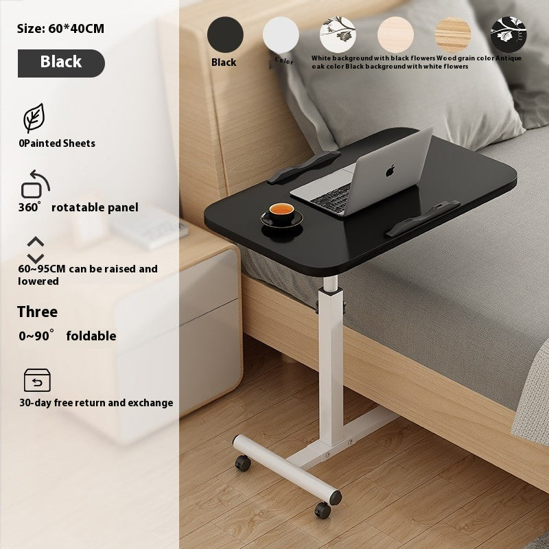 Adjustable Laptop Bedside Table - Portable, Rotating, Modern Design