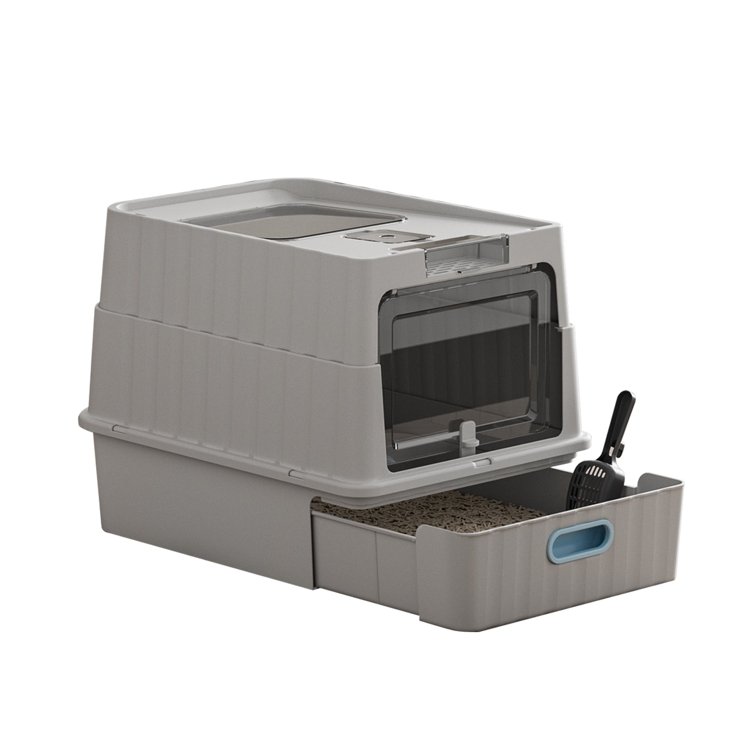 Drawer Cat Litter Box - Self Pickup Pet Furniture for Cats