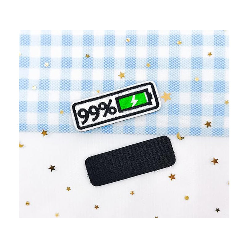 4PCS Funny Battery Percentage Morale Patches Set
