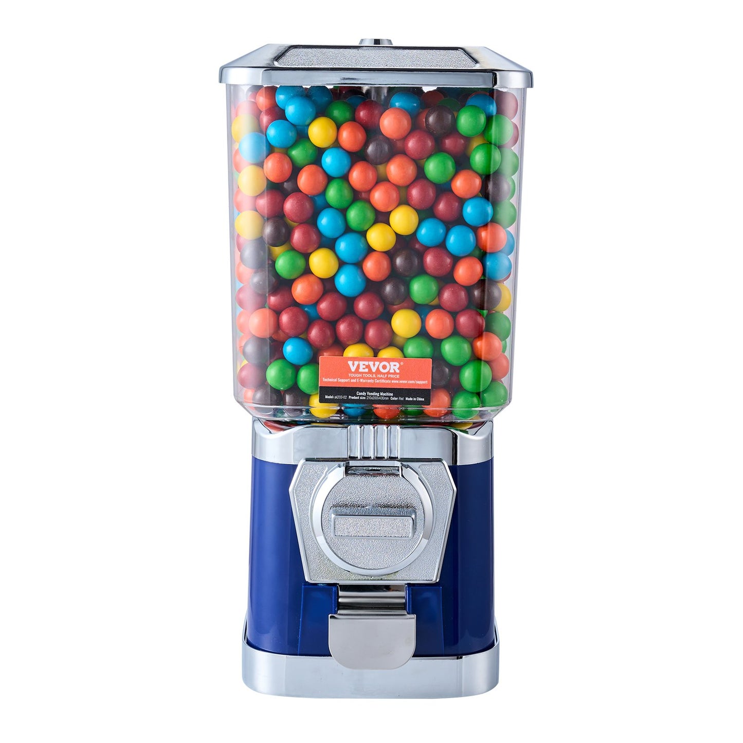 Vintage 17-Inch Gumball Machine Coin Bank - Blue Candy Dispenser