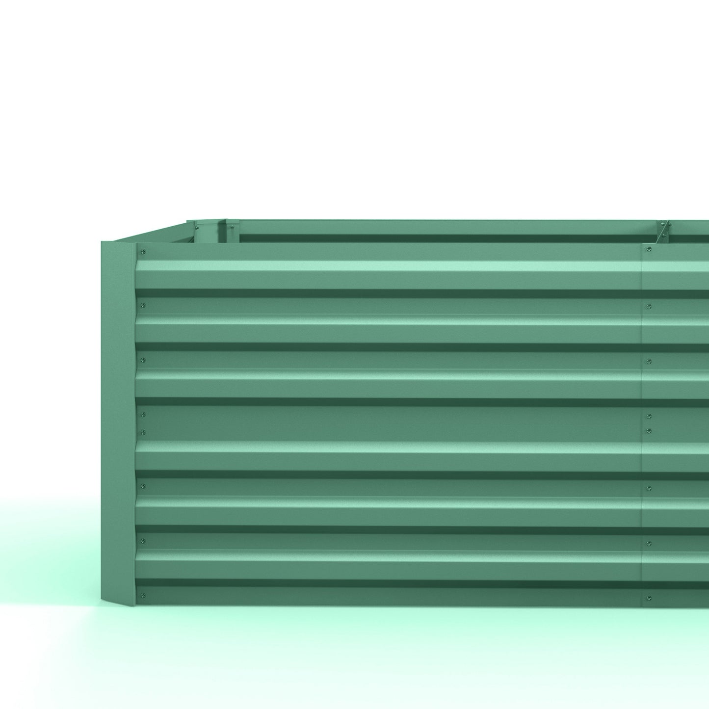 Galvanized Steel Raised Garden Bed 71x36x23 Inches Outdoor Planter with Reinforced Rods - Light Green