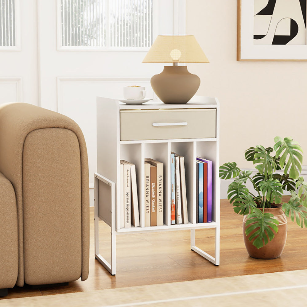 Record Player Stand With Drawer And Holder For Music Room, Living