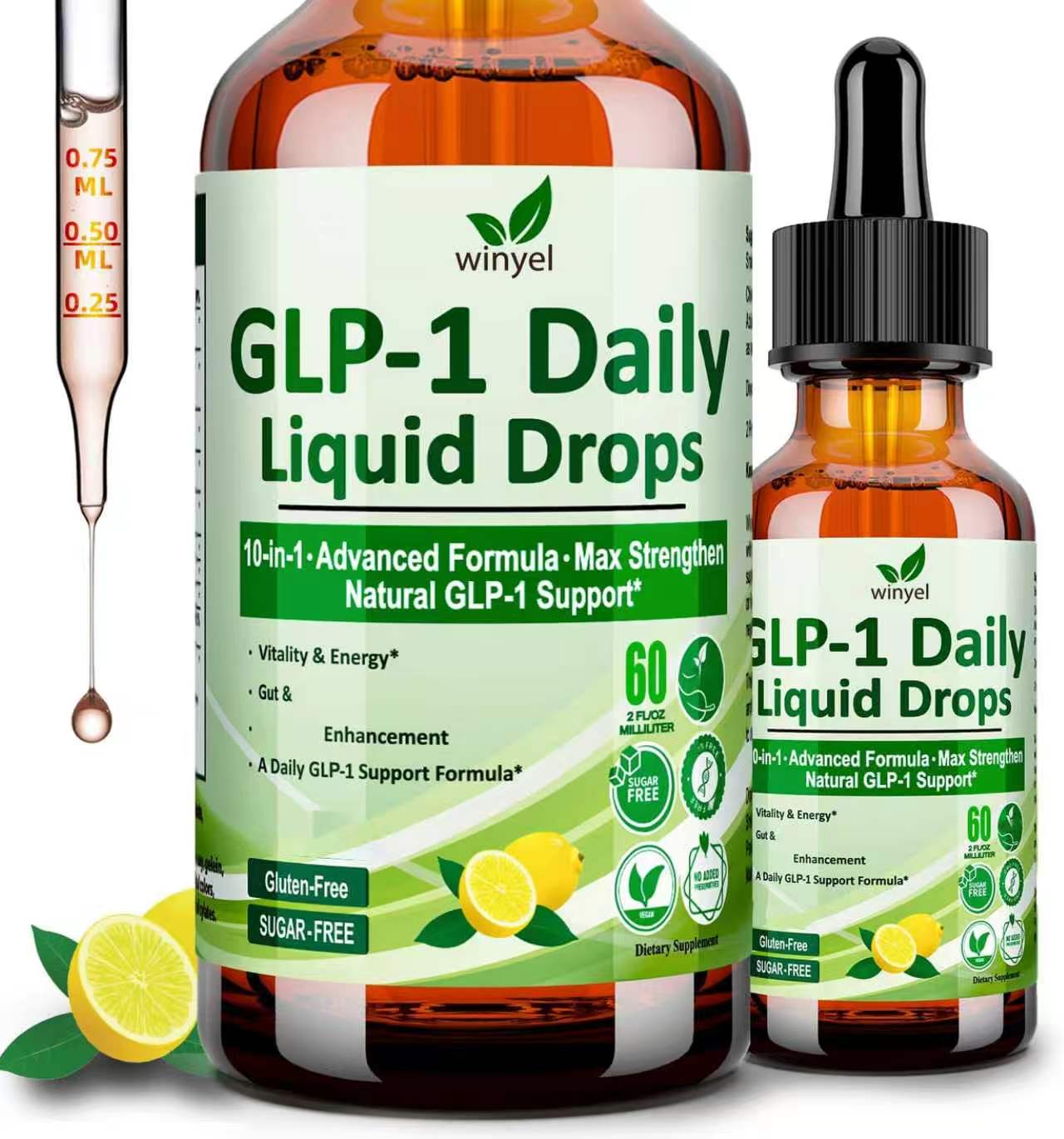 10-in-1 GLP-1 Support Liquid Drops with Berberine, Ceylon Cinnamon & Green Tea