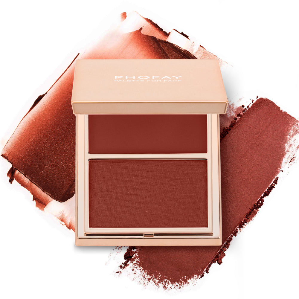 Cream and Powder Blush Duo - Weightless Face Makeup Palette