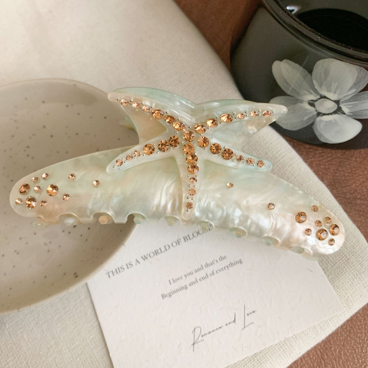 Starfish Hair Claw Accessory with Acetate Finish for Women
