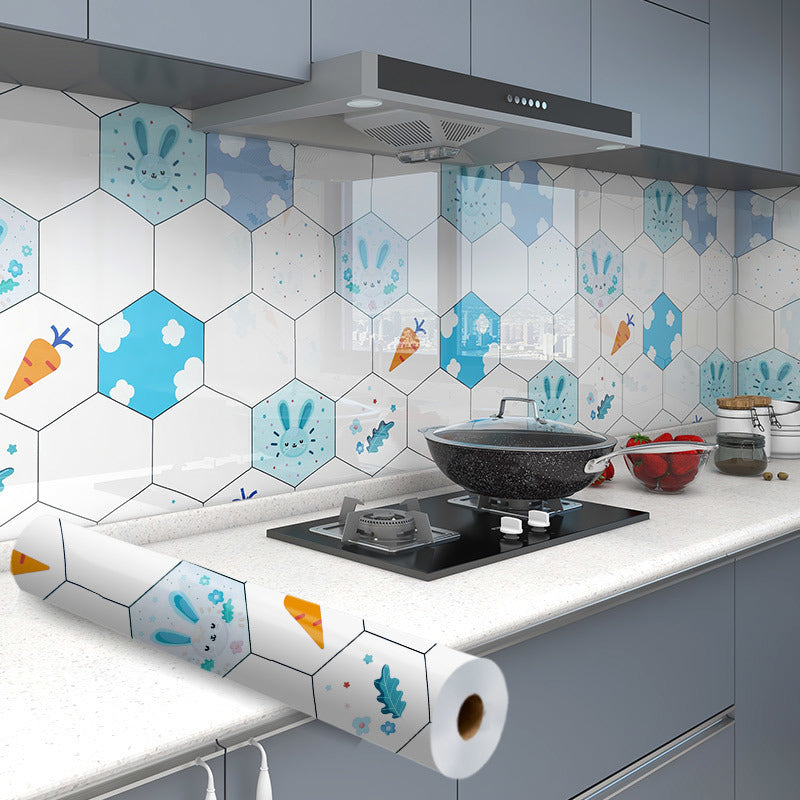 Self-Adhesive Waterproof Kitchen Sticker Set - Thickening Oil-Proof Wall Decals