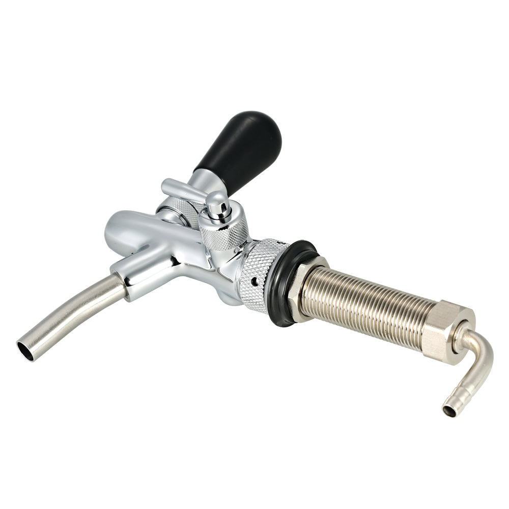 Adjustable Flow Control Chrome Draft Beer-faucet Tap G5/8 Shank Long