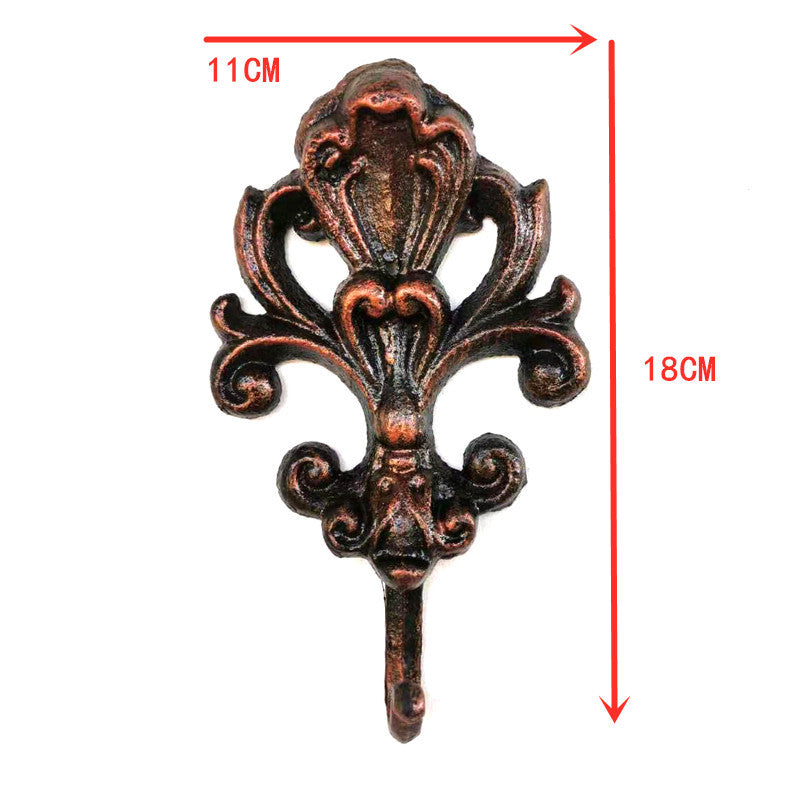 European Style Retro Metal Wall Hook Set Outdoor Garden Decor