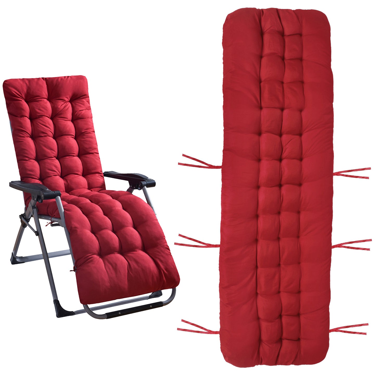 Comfortable Lounger Cushion for Deck Chairs - 67x22in & 71x22in Options