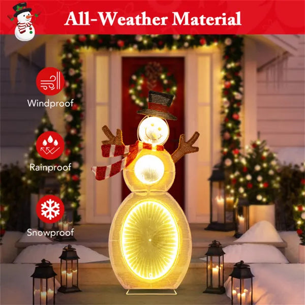 Lighted Christmas Snowman Decoration with 105 LED Lights
