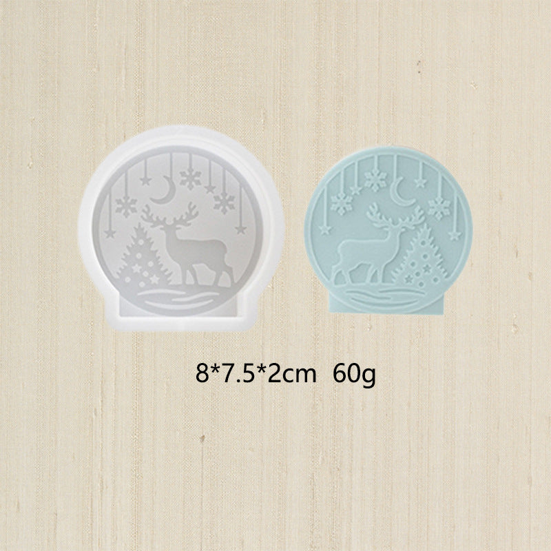 Round Snowman Candle Mold Silicone for Candle Making & Decorations
