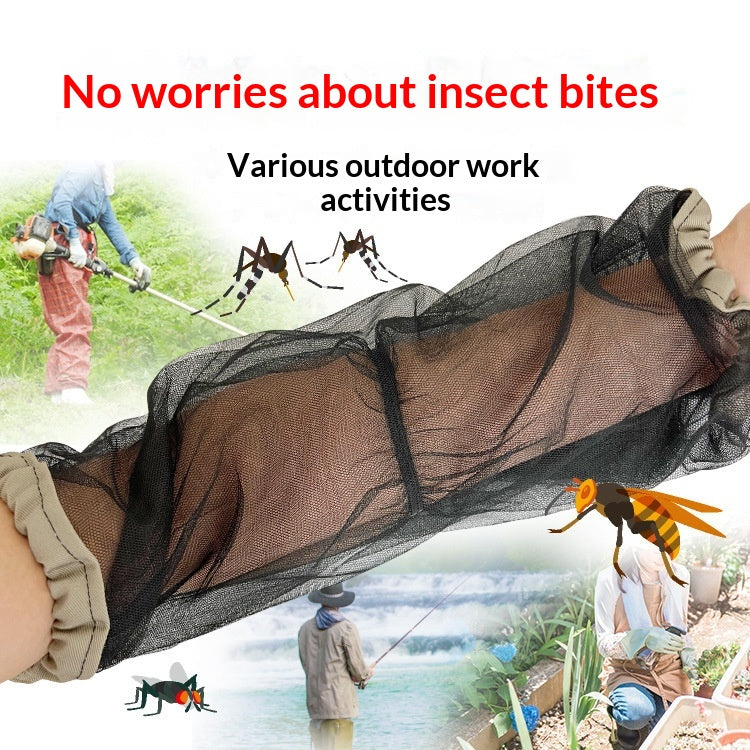 Mosquito-Resistant Outdoor Arm Sleeves for Camping & Fishing - Black