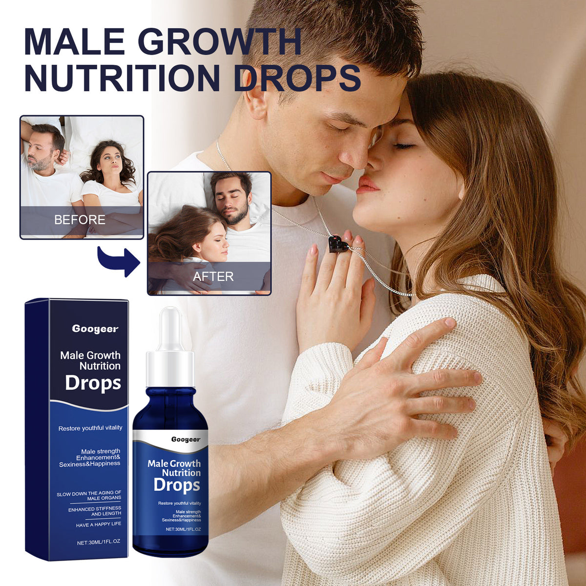 Male Body Nutrition Drops - 30ml Body Care Supplement for Men