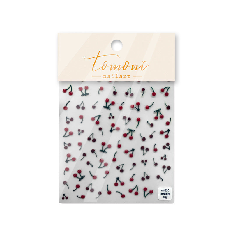 Cute Nail Art Stickers for Manicure - Cherry & Cartoon Designs, Assorted Styles