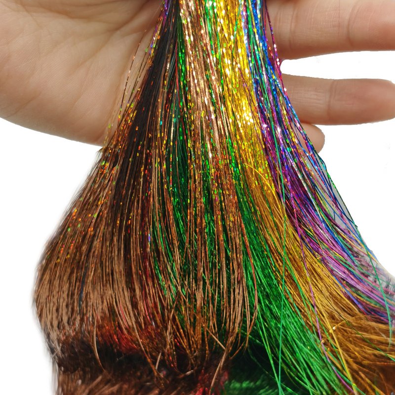 Colorful Silk Wig Set - Pre-Colored One Pack, 90cm/120cm, Suit A