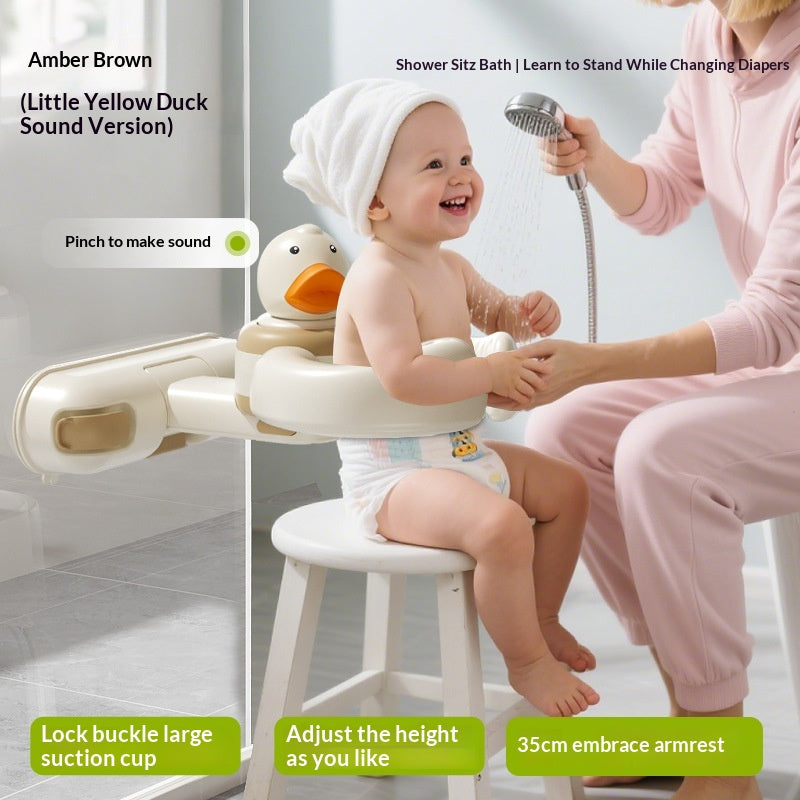 Baby Bathing Support Stand - Infant & Toddler Standing Bath Aid