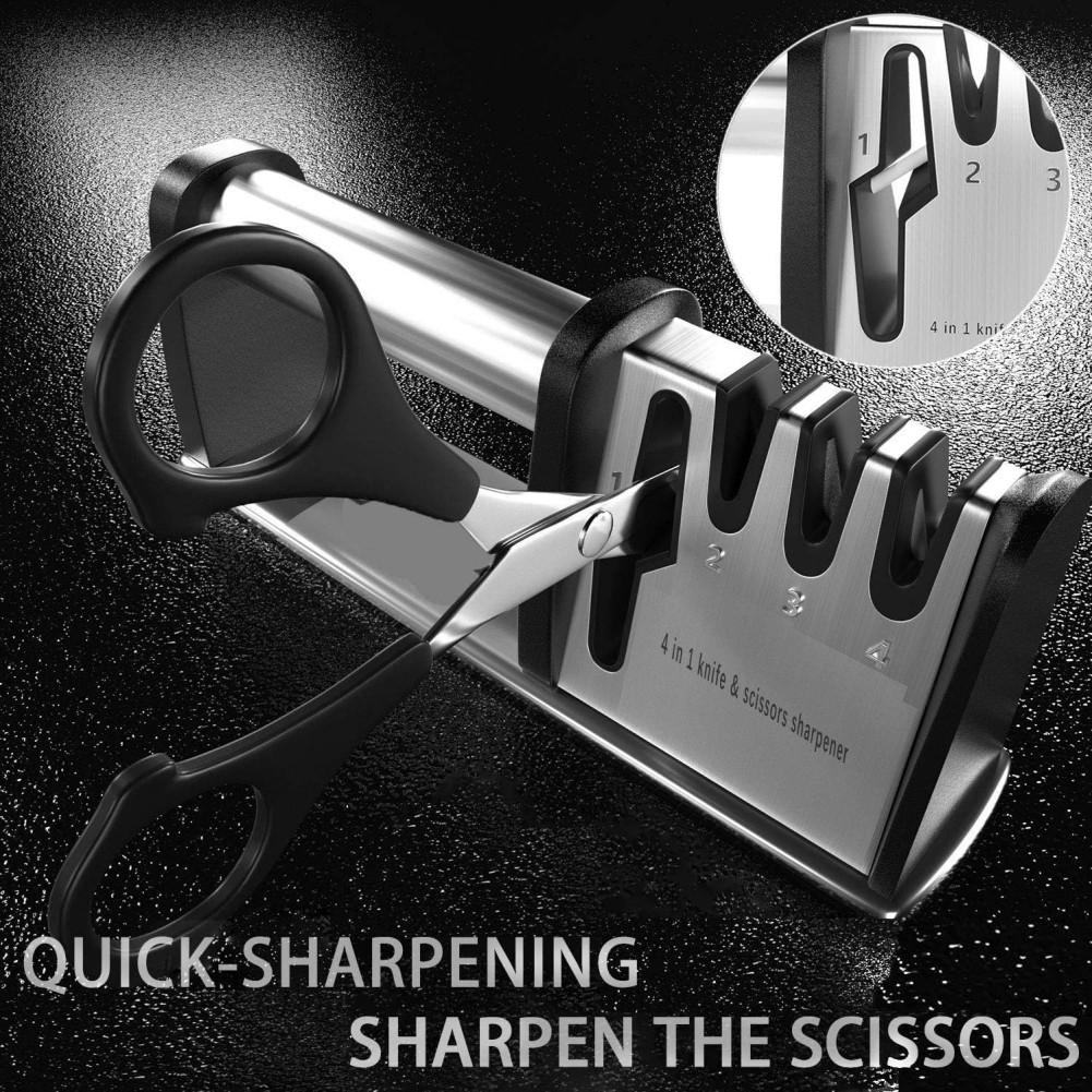 Non-slip Kitchen Knife Sharpener, Ergonomic Handle, Safe And Fast