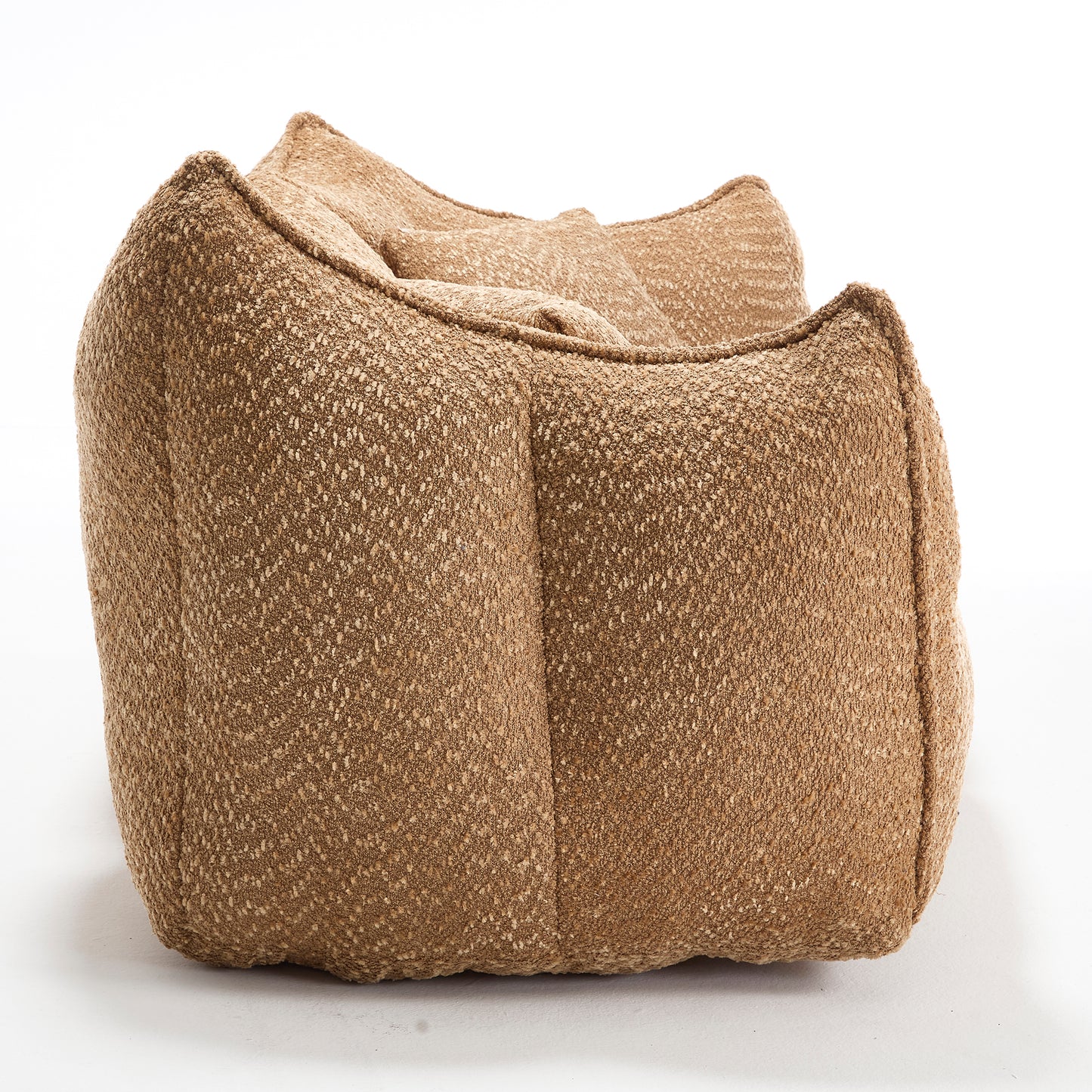 Comfortable Beanbag Chair for Two - Coffee Chenille Sofa