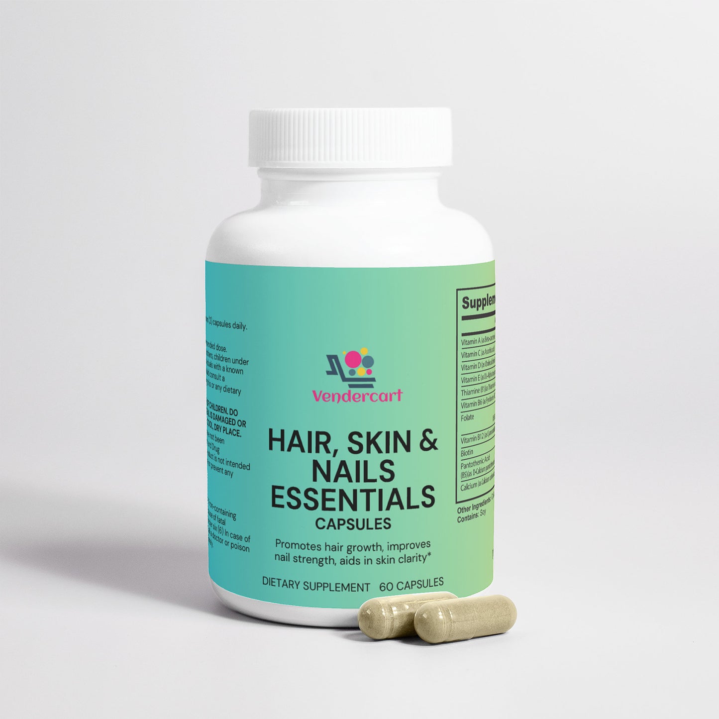 Hair, Skin, and Nails Supplement with Biotin, Vitamins & Natural Extracts