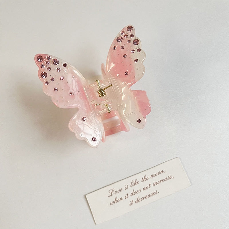 Gradient Butterfly Hair Clip – Acrylic, Multiple Colors