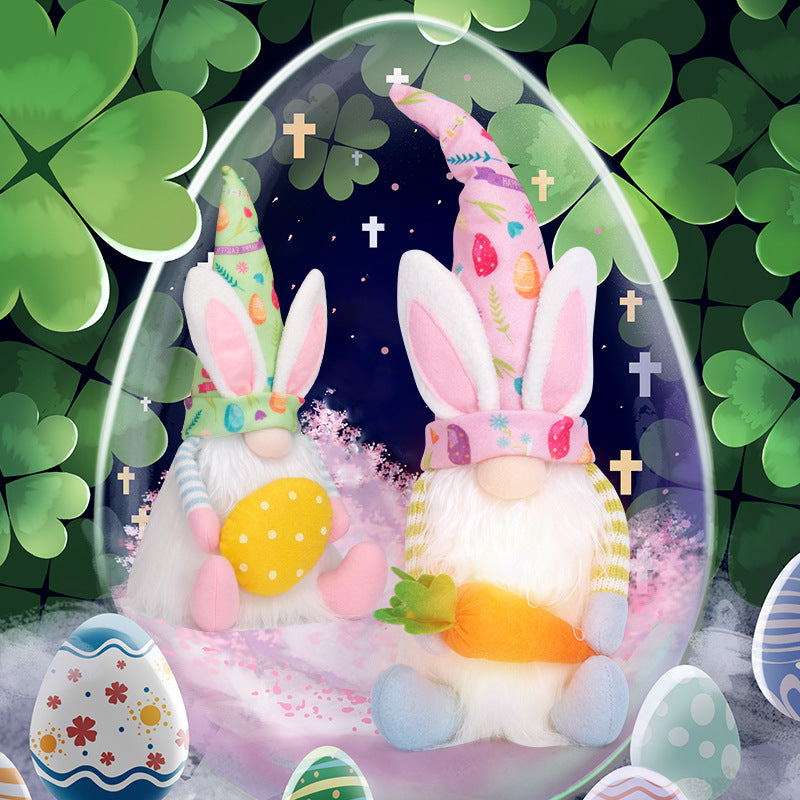 Easter Bunny Faceless Doll Decoration Small Gift for Holiday Festive Decor