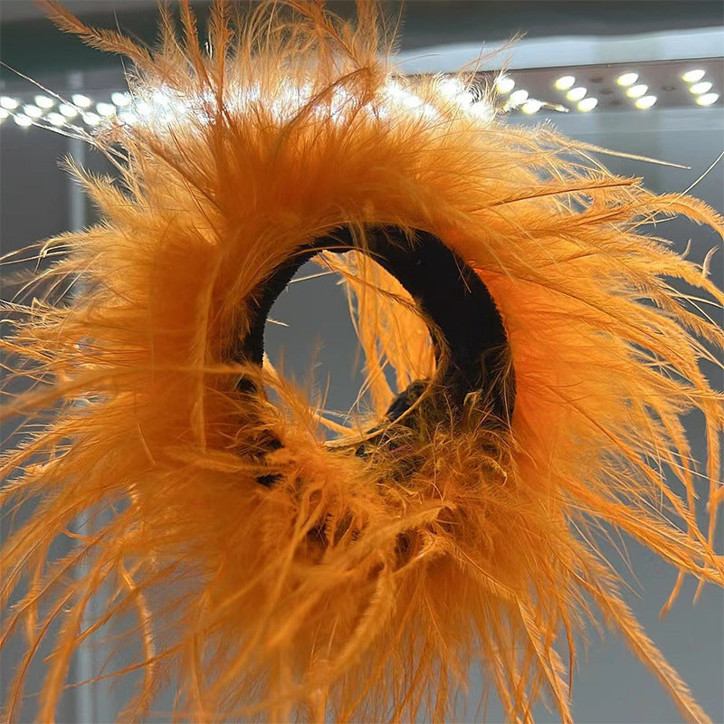 Feather Headdress – Adjustable Snap Ring Band, Multiple Colors