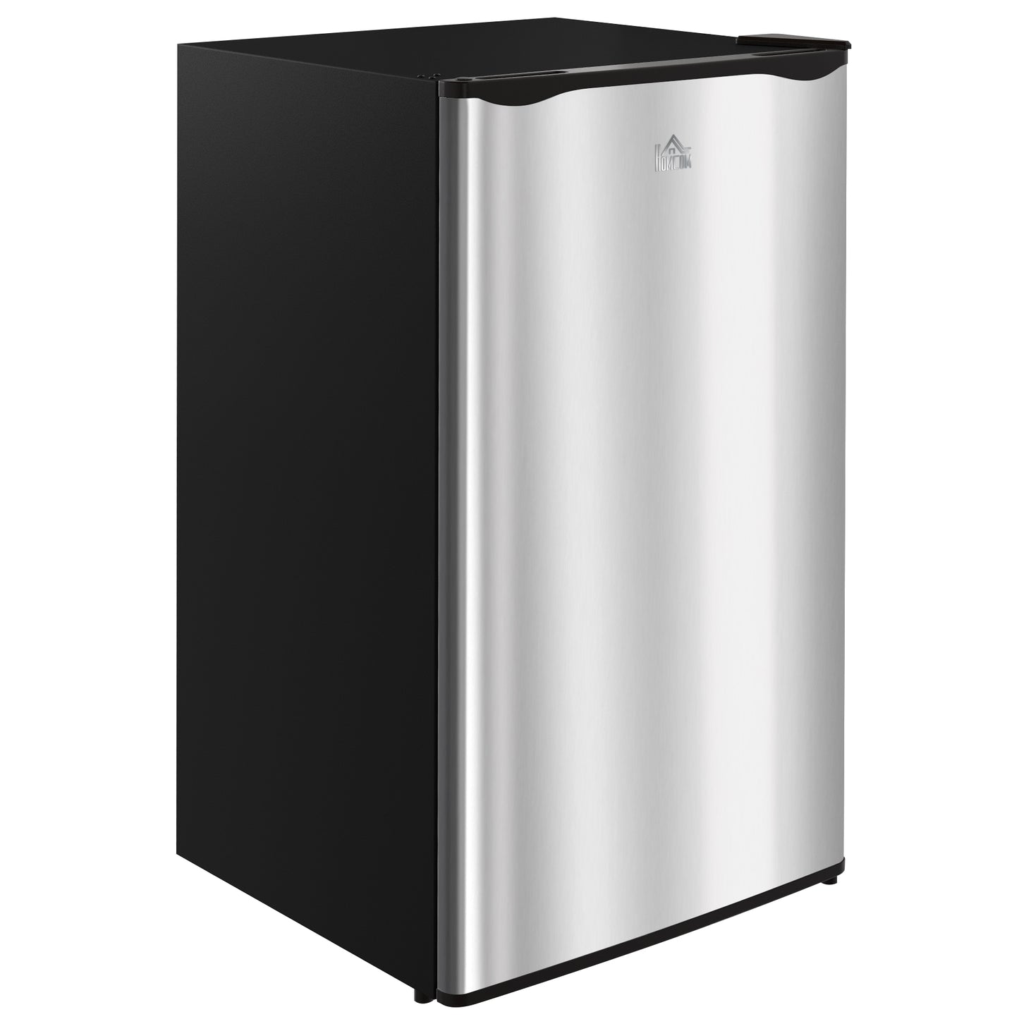 Mini Fridge with Freezer - Compact 3.2 Cu Ft Cooler, Adjustable Thermostat, Reversible Door, Silver