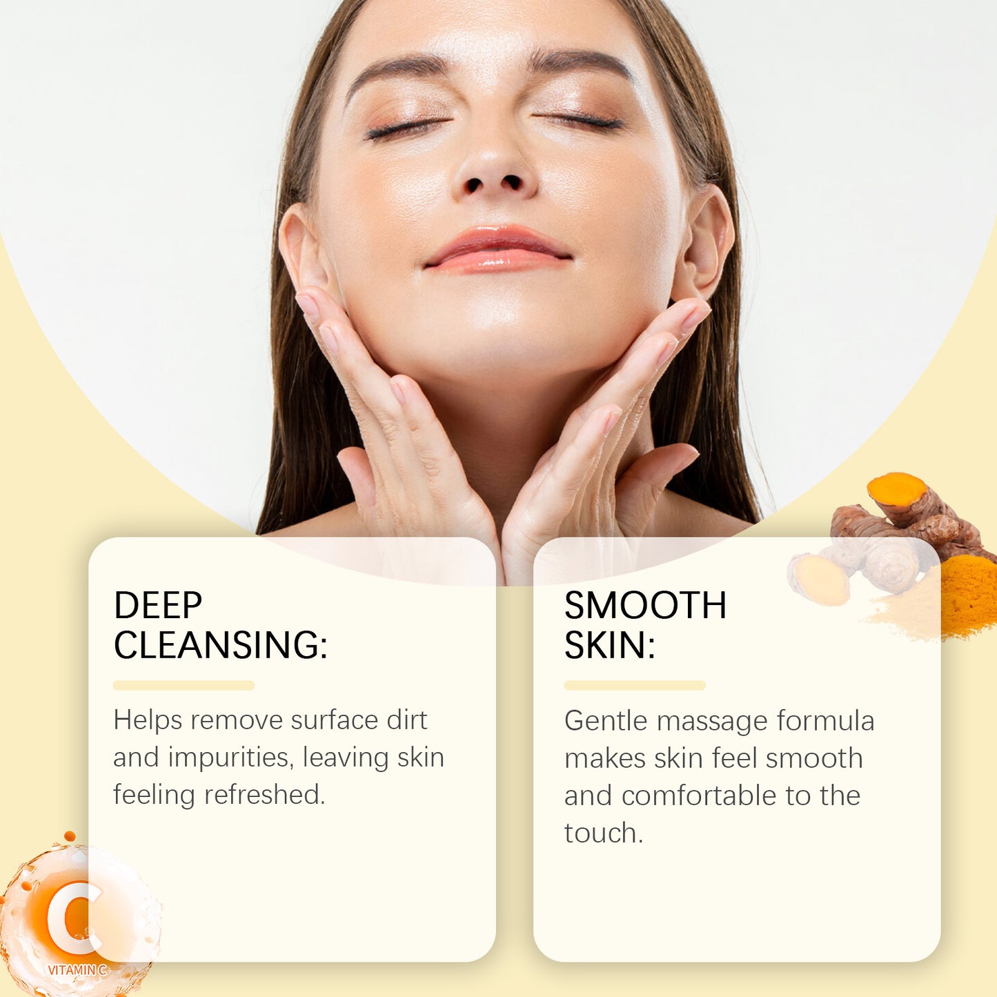Turmeric Exfoliating Facial Scrub with Aloe Vera & Walnut Shell - 100g