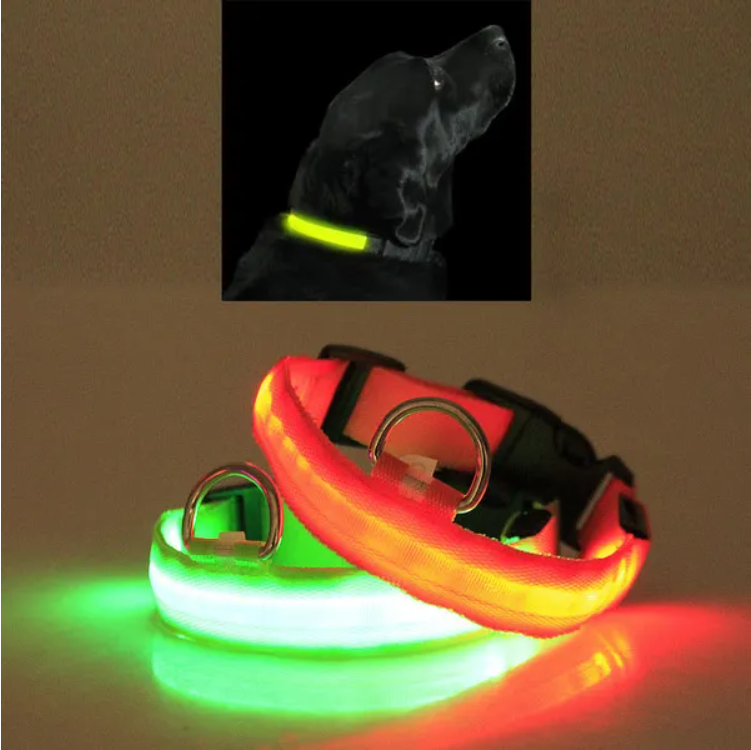 LED Pet Safety Collar Halo Style Reflective Light for Dogs & Cats