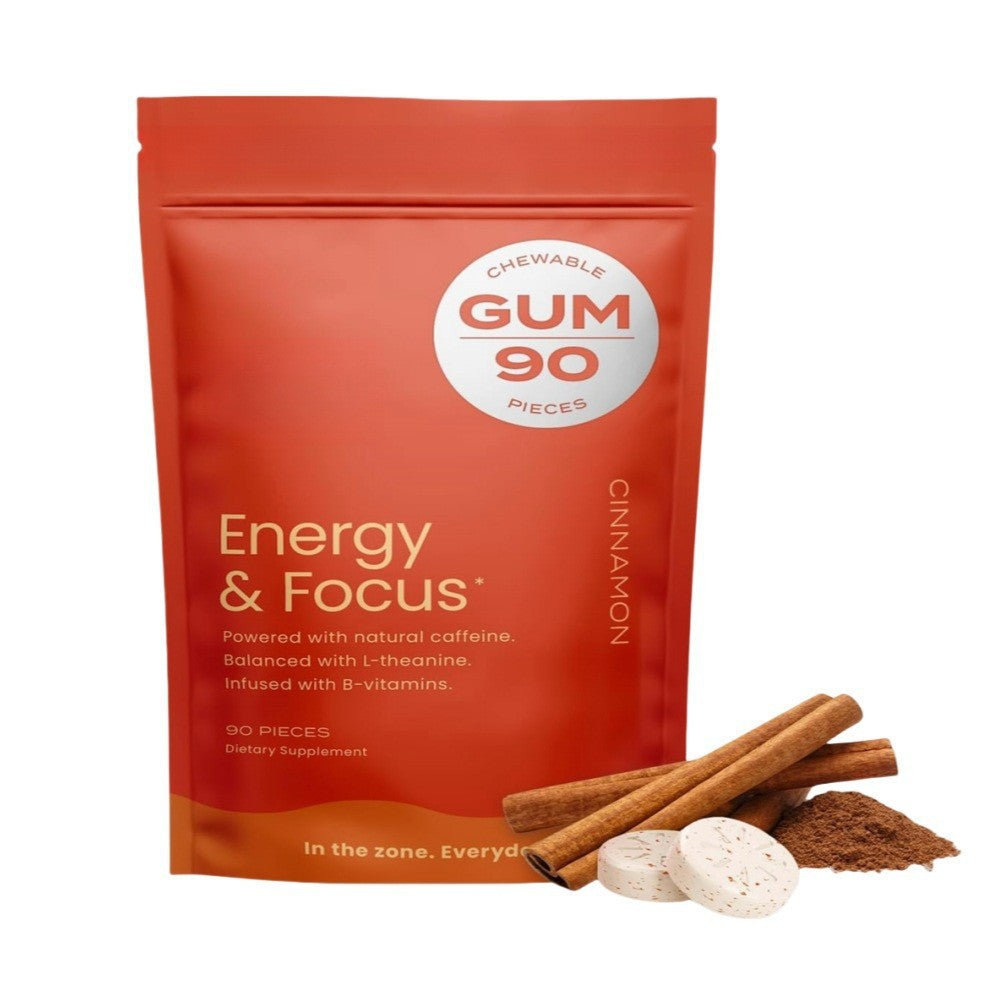 Caffeine Mint Energy Supplement Gum - 90 Pieces