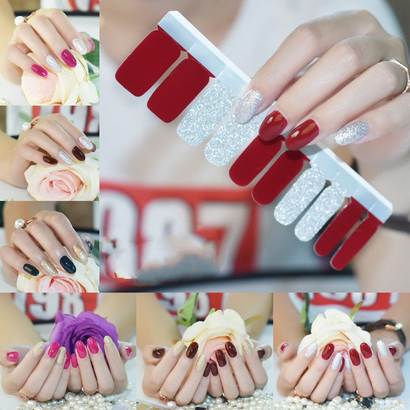 Nail Stickers Pure Color Gradient Design