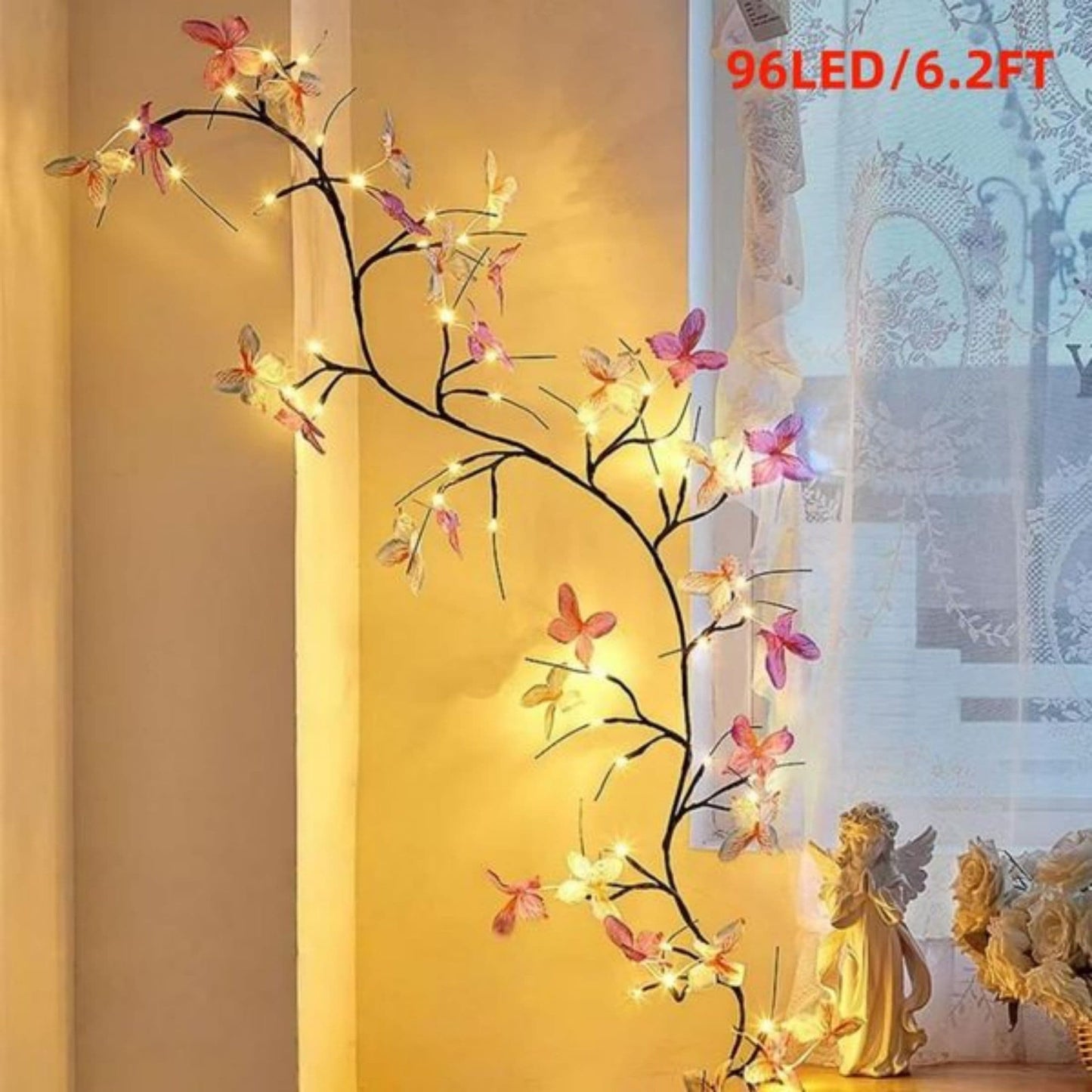 Enchanted LED Wall Lights with Remote 18 Branches Fairy String Lights for Wall Decor