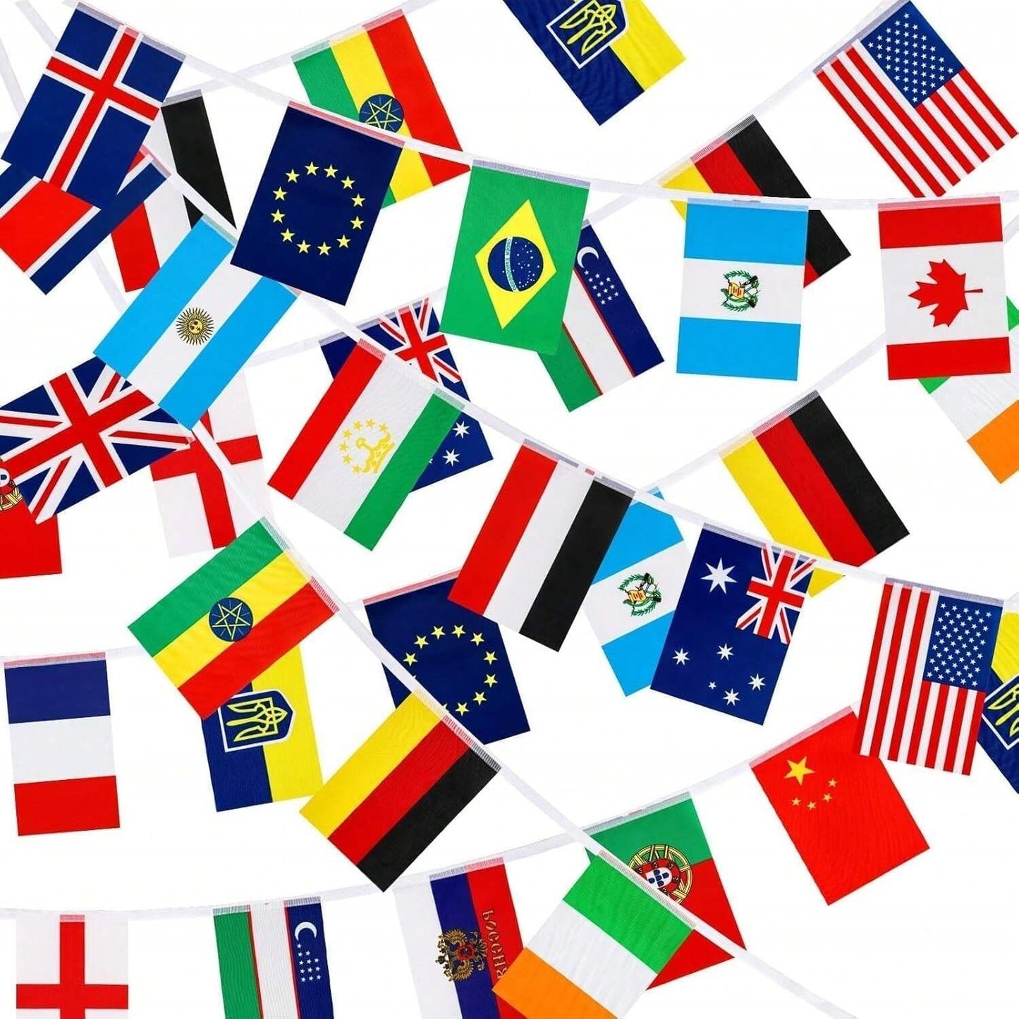 Countries String Flag - Multi-Color Cloth Decoration