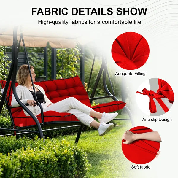 Outdoor Swing Cushions 55 Inch, Waterproof 4" Thick Porch Cushion