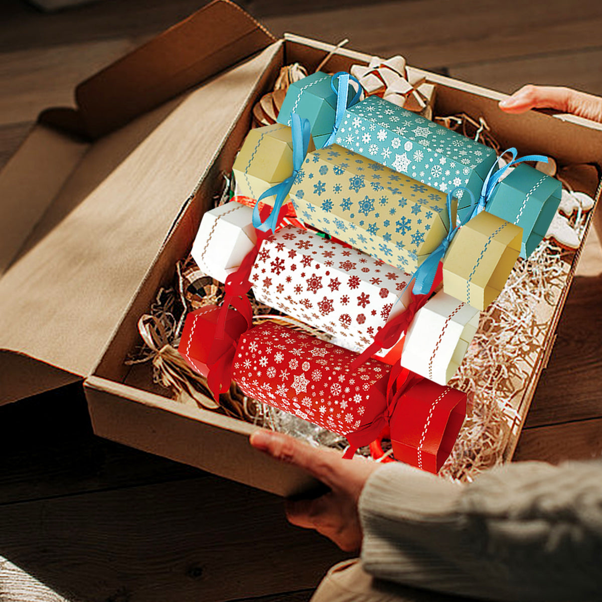 40 Multicolor Christmas Gift Boxes for Holiday Celebrations