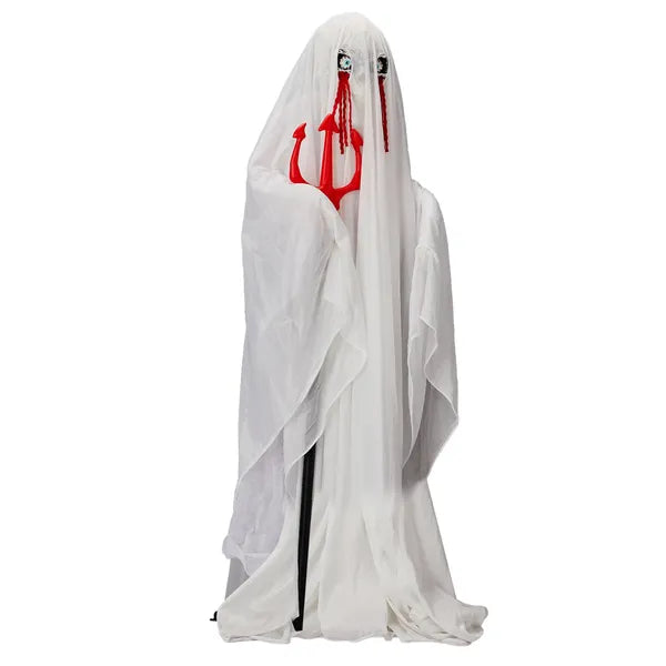 Life-Size Sound-Activated Halloween Ghost Decoration - 4.3ft