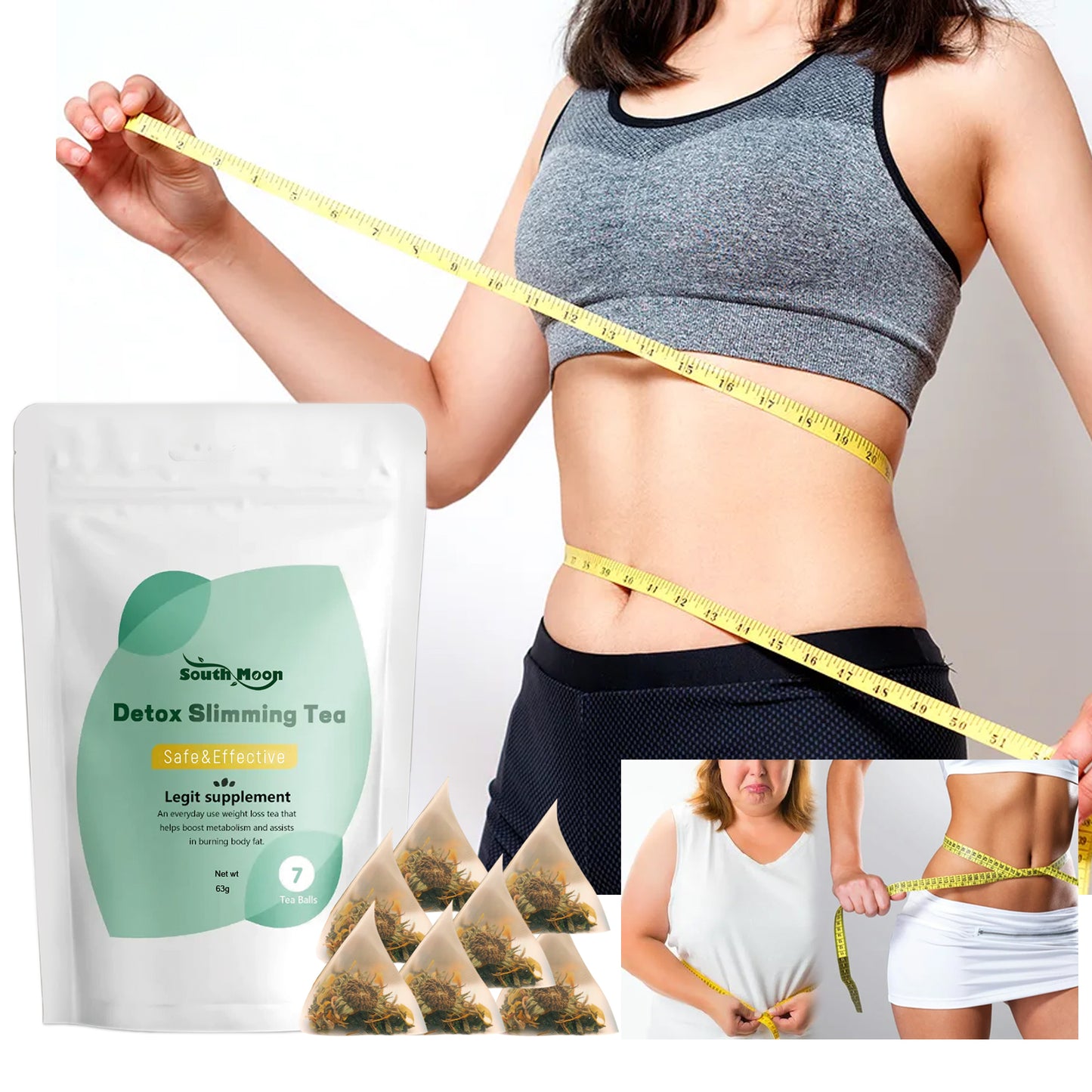 Organic Slimming Herbal Tea - Weight Management Detox Infusion (7 Bags)