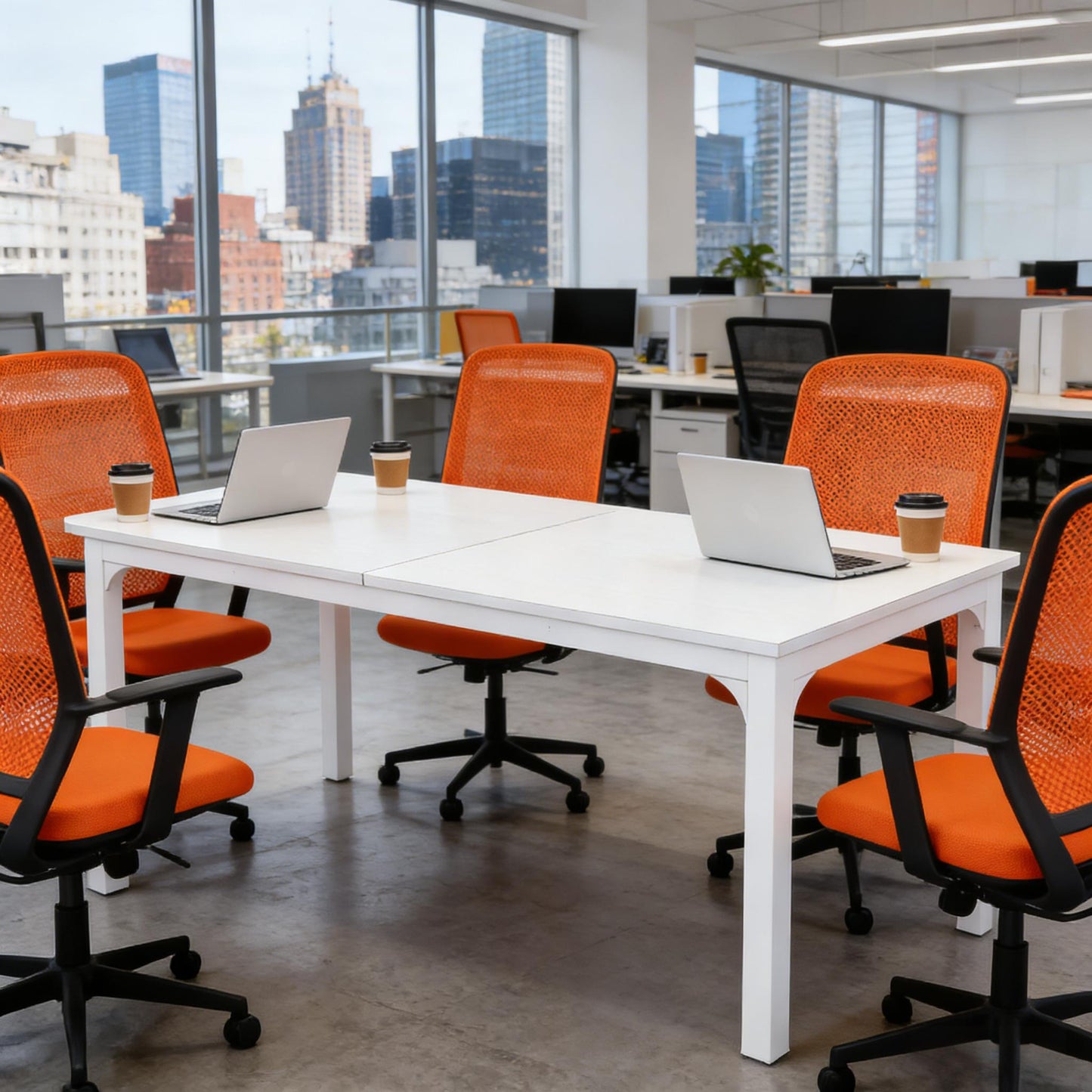 Dual Workspace Desk - Rectangle Computer Desk for Home Office