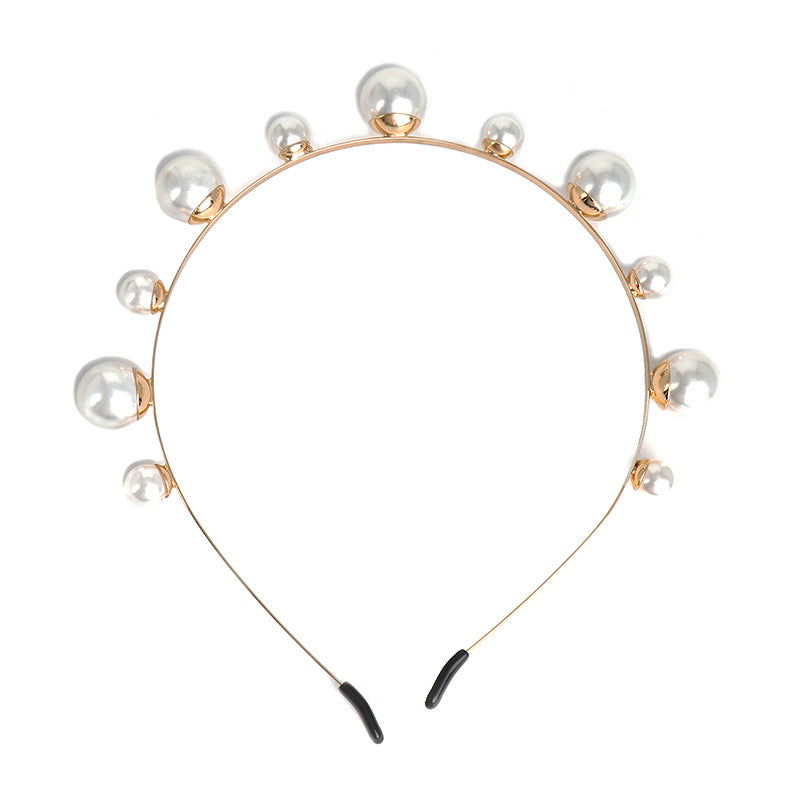 Women's Gem-Inlaid Headband with Gold Plating