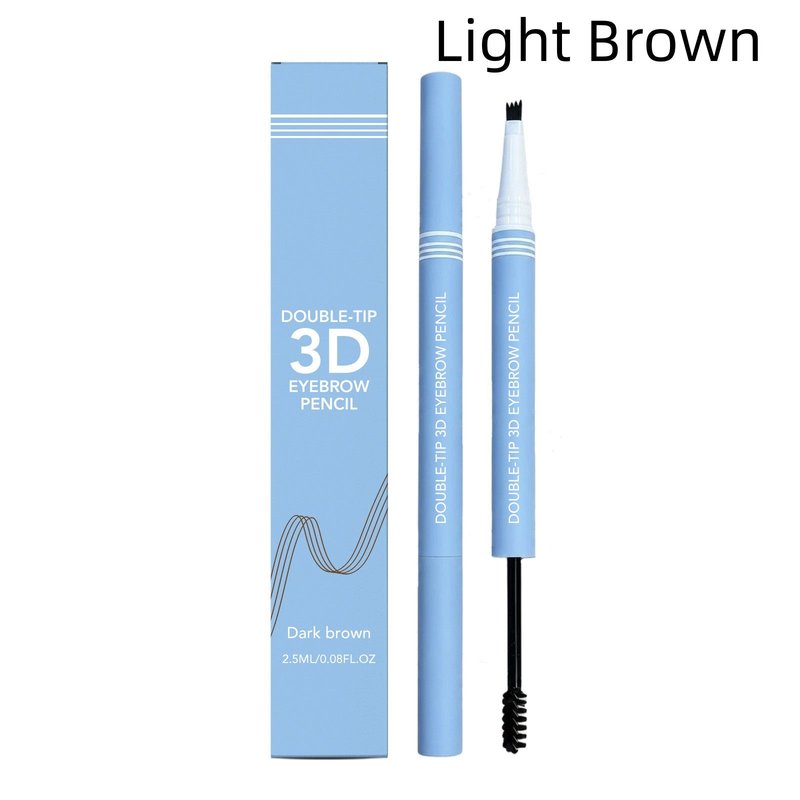 Double-Headed 3D Eyebrow Pencil for Precise Makeup - Multiple Colors