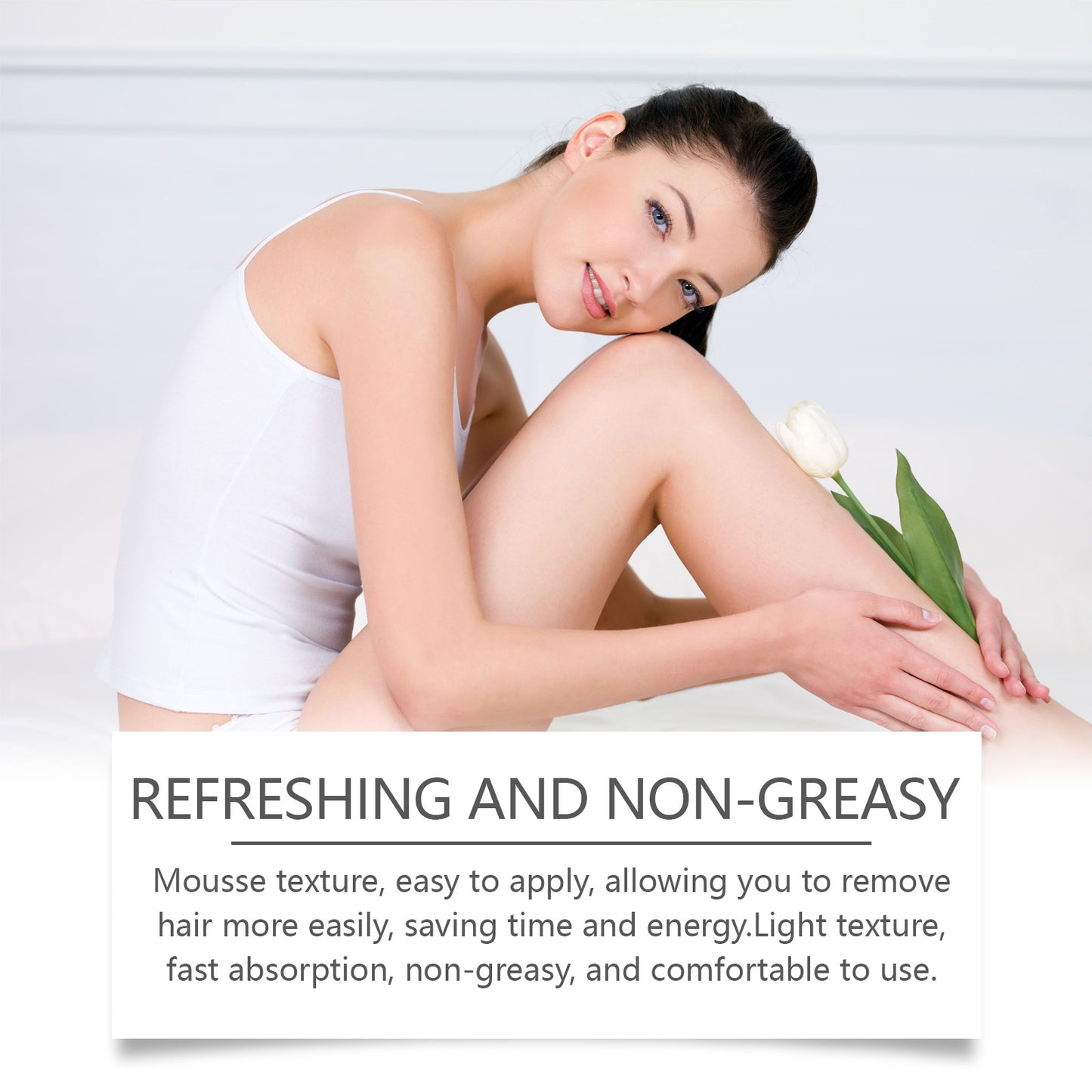 Gentle Hair Removal Mousse - Soothing Body Hair Remover Foam for Sensitive Skin