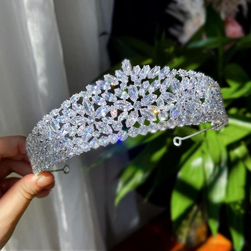 Zircon Crown Headpiece - Alloy Hair Accessory