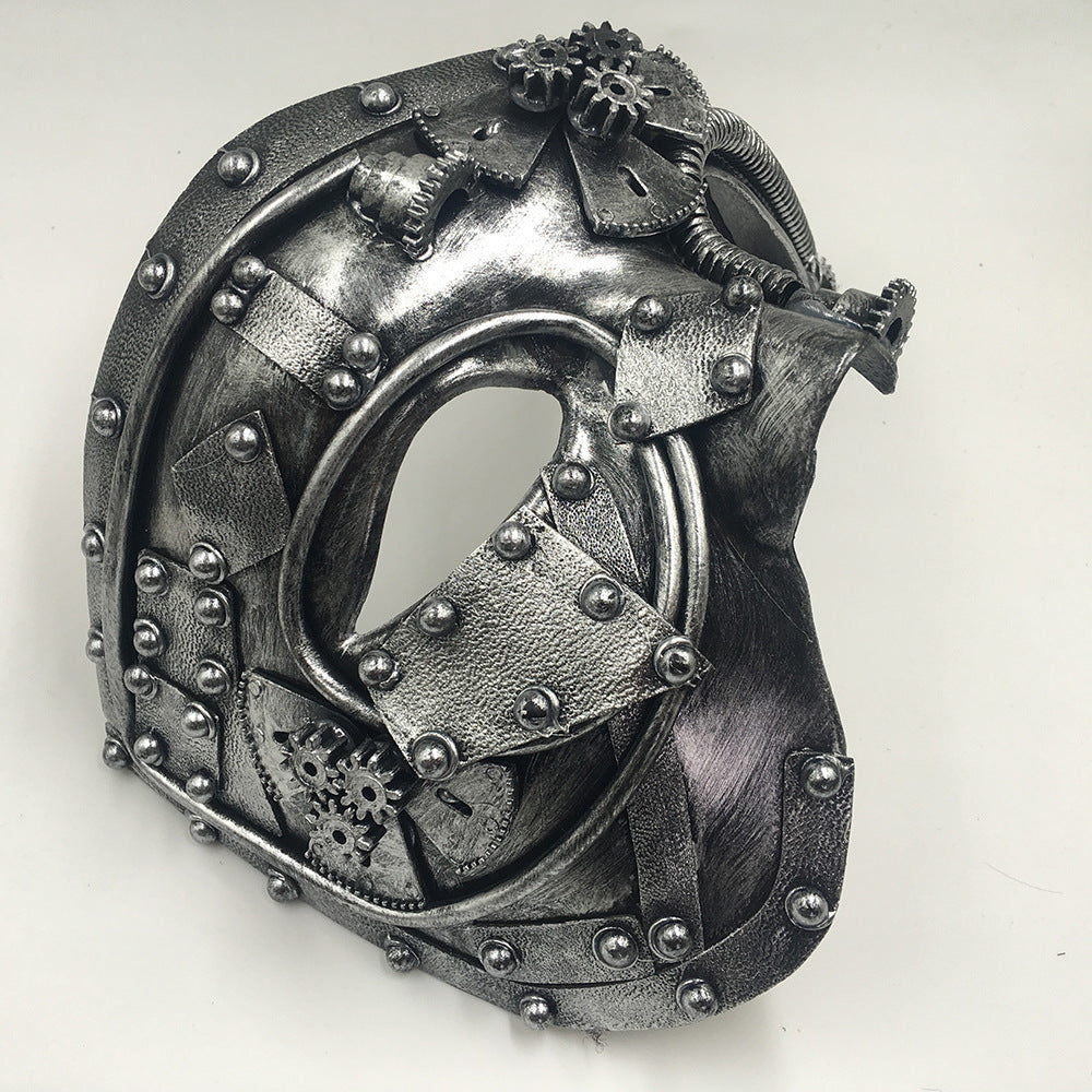 Steampunk Masquerade Half Face Mask - Multiple Colors