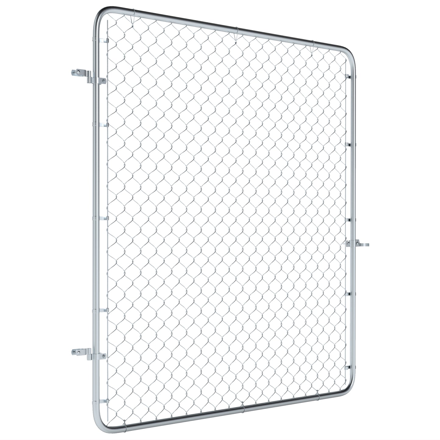 Galvanized Steel Garden Gate - 70.9 x 70.9 in. Silver