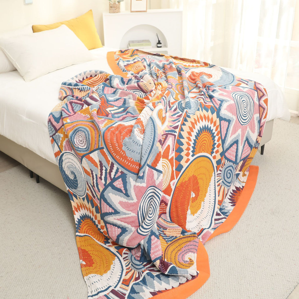Multi-Layer Cotton Gauze Blanket for Sofa and Home Decor
