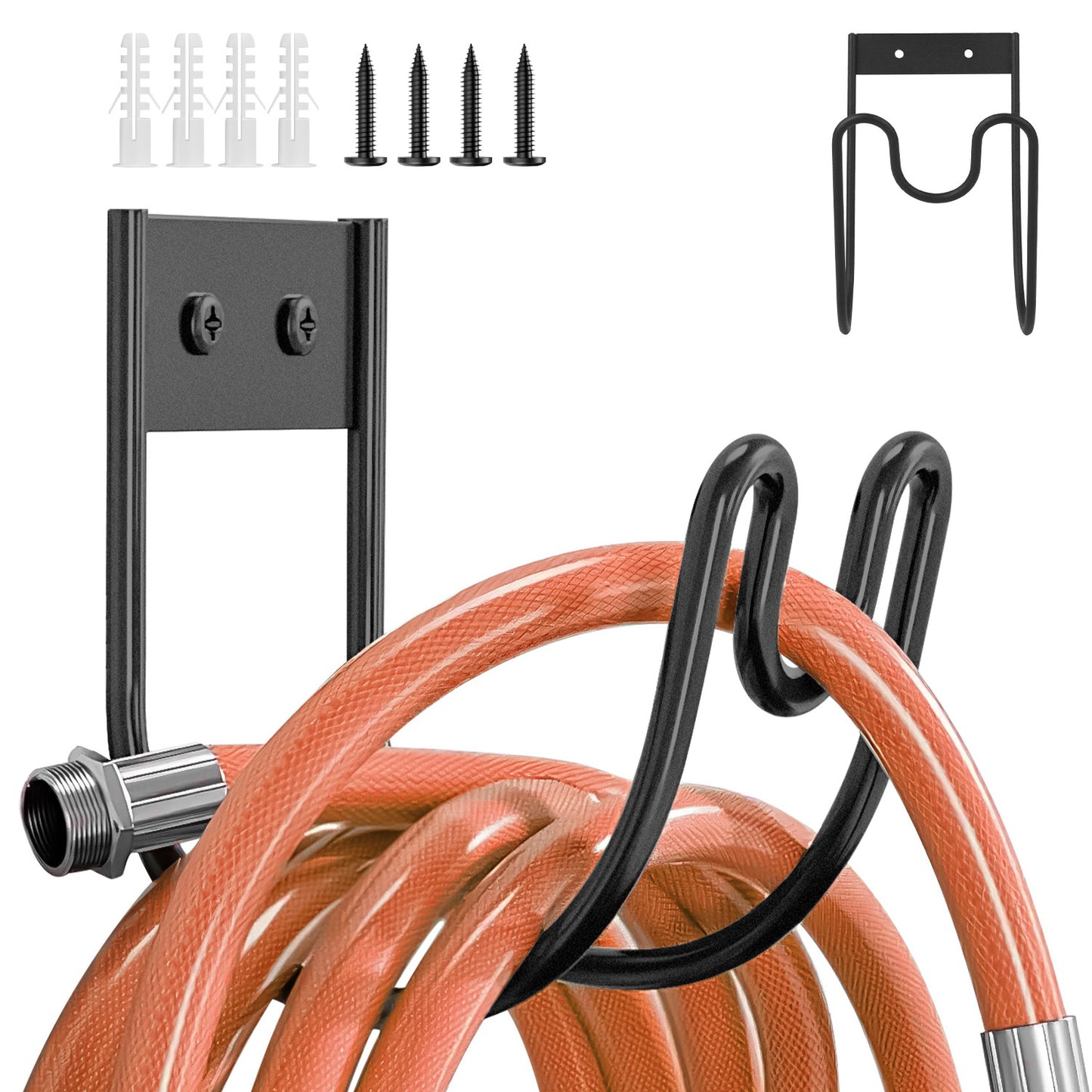 Heavy Duty Garden Hose Holder Stainless Steel Wall Mount Organizer 2 Pack